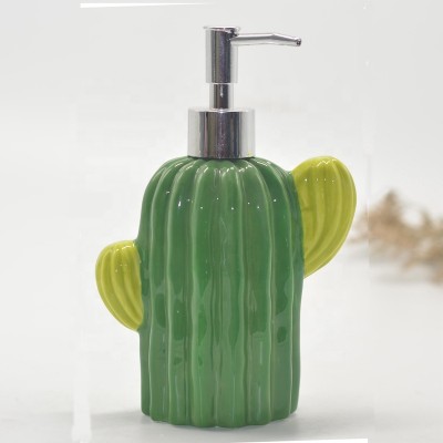 Cactus Ceramic Toilet Brush & Holder Soap Dispenser Tumbler Bathroom Accessories